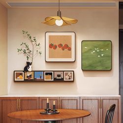 Medieval-Style Restaurant Decorative Painting 2025 New Model Persimmon-Themed Living Room Hanging Painting Set Retro Art Entrance Mural