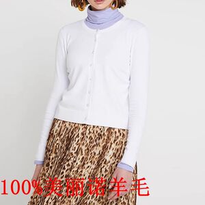 Cardigan TH sweater women's top round neck short slim fit sweater cardigan coat versatile thin big brand
