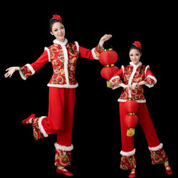 New Style Yangko Dance Costume for Women, Performance Outfit for a Good Start, Festive Ethnic Dance Performance Costume, Waist Drum Costume, Drumming Costume for Adults