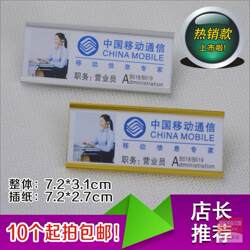 Micro-Arc Sandblasted Aluminum Alloy Name Badge 7.2*3.1, Metal Employee Badge, Employee Id Card, Replaceable Insertable Name Tag