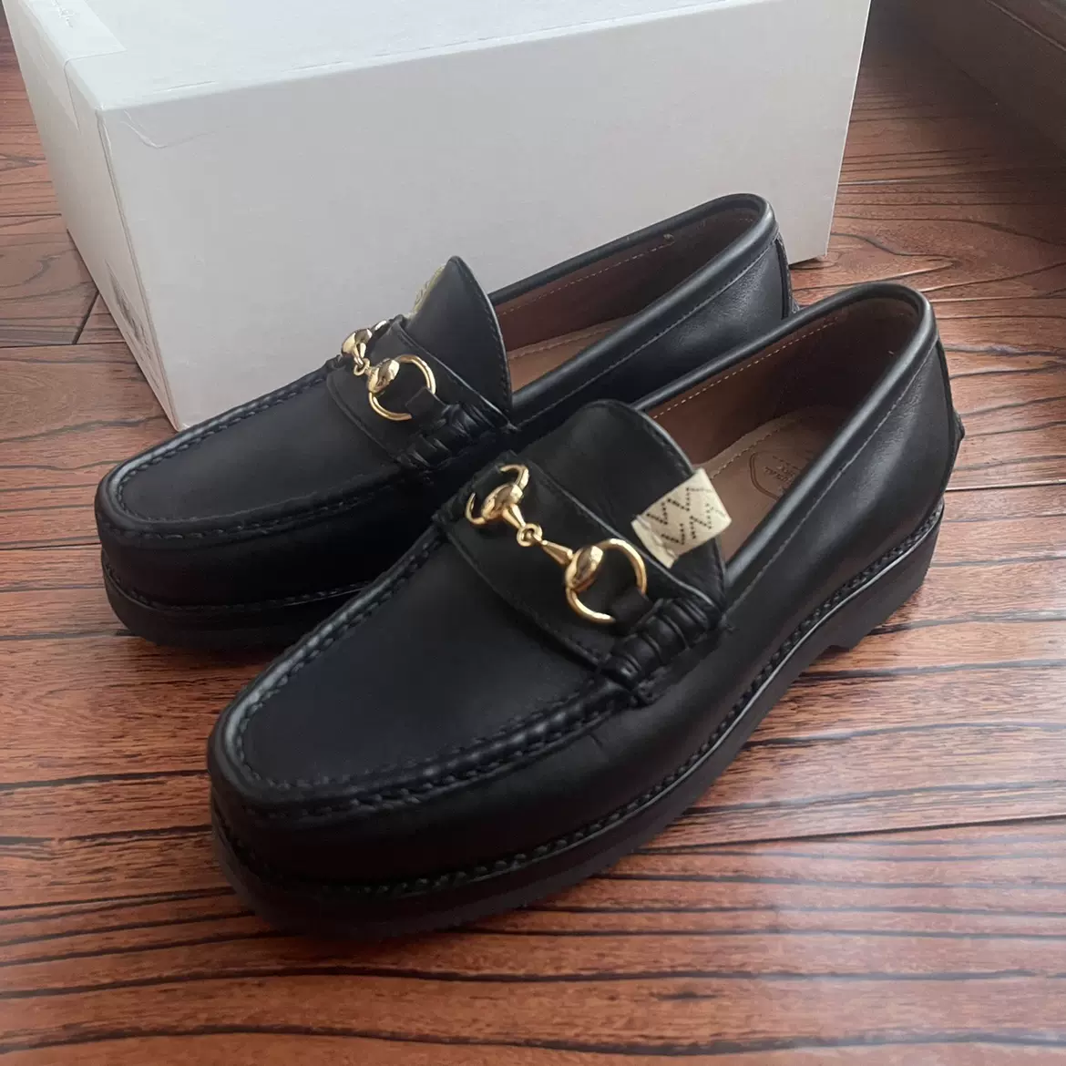 visvim ABARTH MOC-FOLK BLACK ローファー Visvim Abarth Moc-Folk