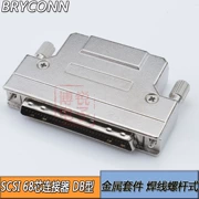 Đầu nối SCSI 68P cắm HPDB đầu đực dây hàn vỏ sắt loại vít scsi 68P lõi