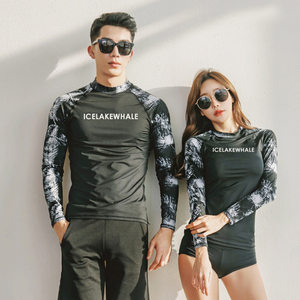 
Couple wetsuit, men's and women's split long-sleeved swimsuit, beach suit, couple's sun protection swimsuit, quick-drying split jellyfish suit