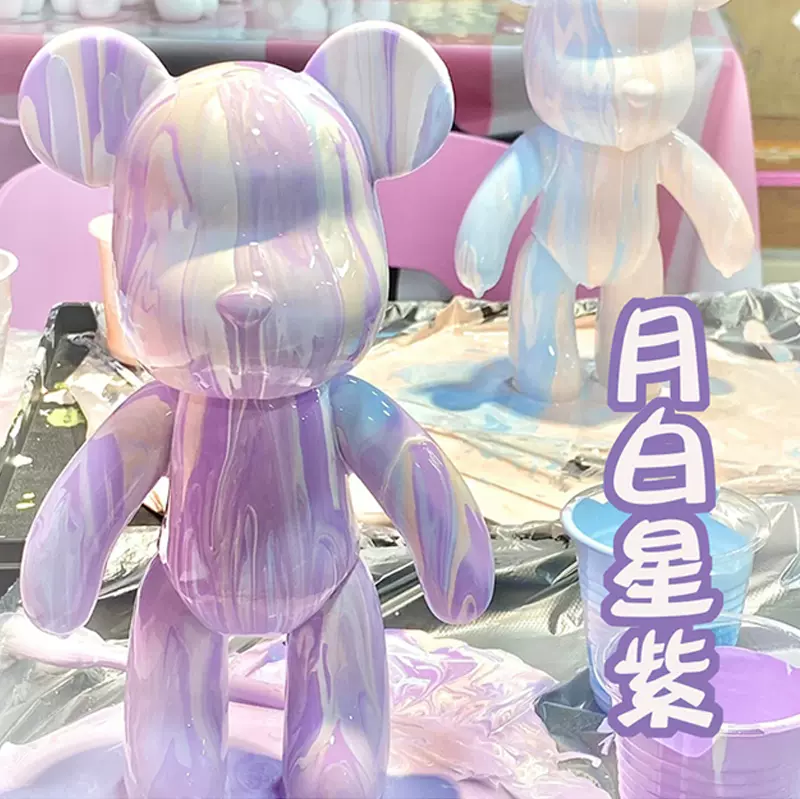 Bearbrick クマ 熊 暴力熊 オーロラ 手作り 陶器 釉焼 鉢 多肉植物-