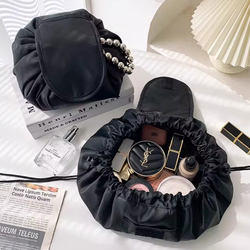 Lazy Makeup Bag for Women, Large Capacity, 2026 New Waterproof Travel Bag, One-Piece Drawstring Storage Bag