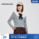 Metersbonwe sweater women's 2024 spring new style college pullover doll collar solid color sweet age-reducing women's sweater