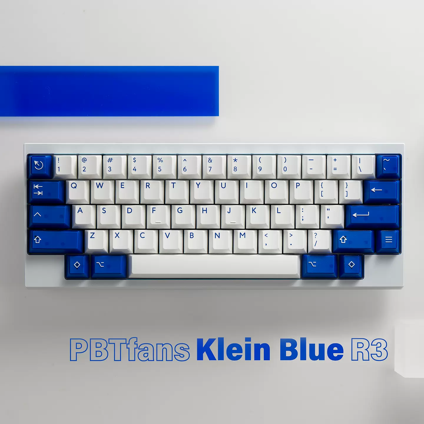 PBTfans  Blue R2 キーキャップ PBTfans Twist r2客制化机械键盘键帽pbt二色原厂高度复古灰蓝