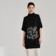 Sweater women's spring, autumn and winter medium-length hip rabbit velvet pullover base shirt slim temperament solid color sequin thin knitted sweater
