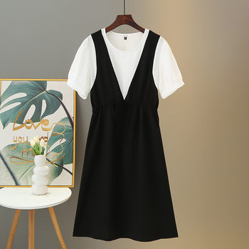 
S83 plus size women's summer clothing Korean version makes fat mm slimmer and wider