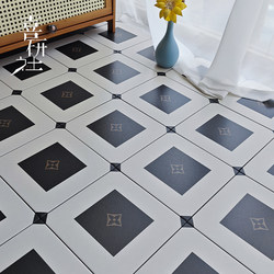 Light Luxury Style Black and White Small Tiles Theme Restaurant Cafe B&B Bathroom Tiles Kitchen Balcony Floor Tiles