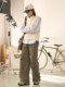 Octopusme octopus home round neck loose knit vest vest vest autumn and winter lazy asymmetric horse clip sweater female