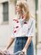 Large size women's LS EQUIOMENT shirt casual loose white silk printed shirt silk popular direct sales