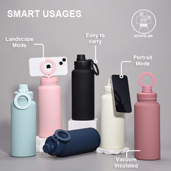 Mobile phone magnetic holder water cup 304 stainless steel 1L
