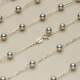 AHCHOO niche Jingshe style long S925 sterling silver necklace is really hemp silver gray pearl sweater chain can be folded