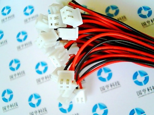 xh电子线 带单胶插头另一头镀锡 26# xh2.54-2p 间距2.54mm长30cm