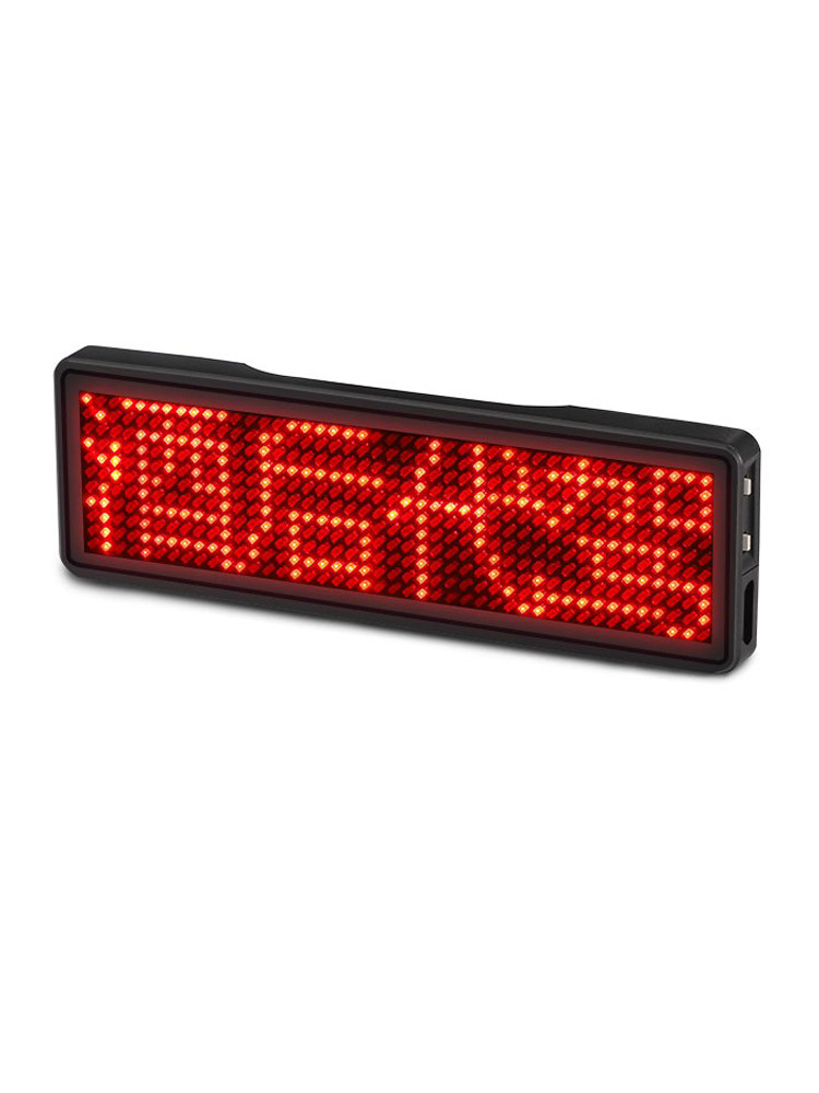 Badge nominatif Lexan LED - Affichage de texte défilant