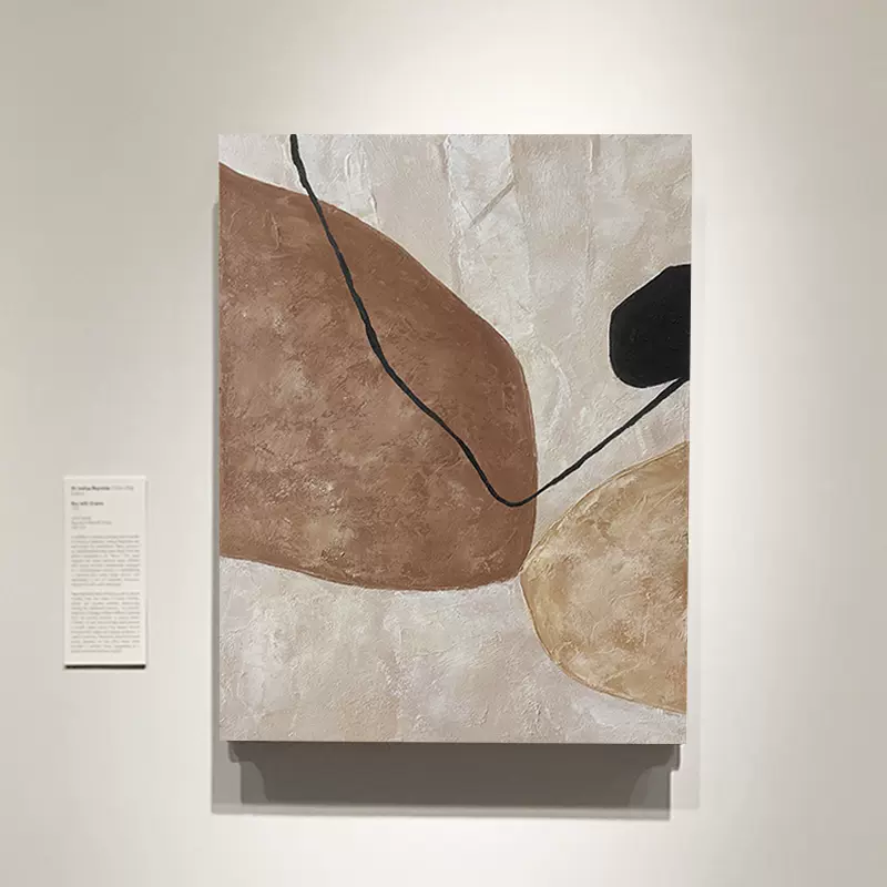 现代简约抽象油画手绘油画装饰画玄关沙发挂画大地色块设计油画