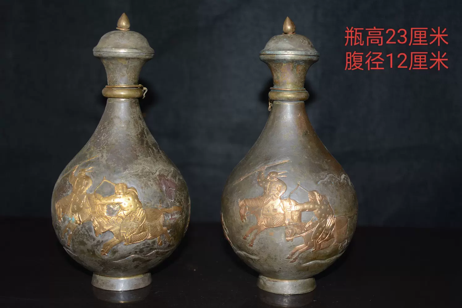 古代兵器稀有级藏品珍藏铜鎏金手工錾刻浮雕螭龙纹金刀摆件-Taobao Vietnam