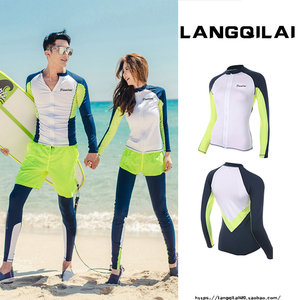 Men's diving suit Female splitting thin couple suits long -sleeved surfing service jellyfish trousers sunscreen hot spring swimsuit