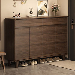 Shoe Cabinet and Storage Cabinet Integrated Against the Wall for Small Apartments, Home Entryway, Mid-Century Style, Entryway Storage Rack, Simple Shoe Rack