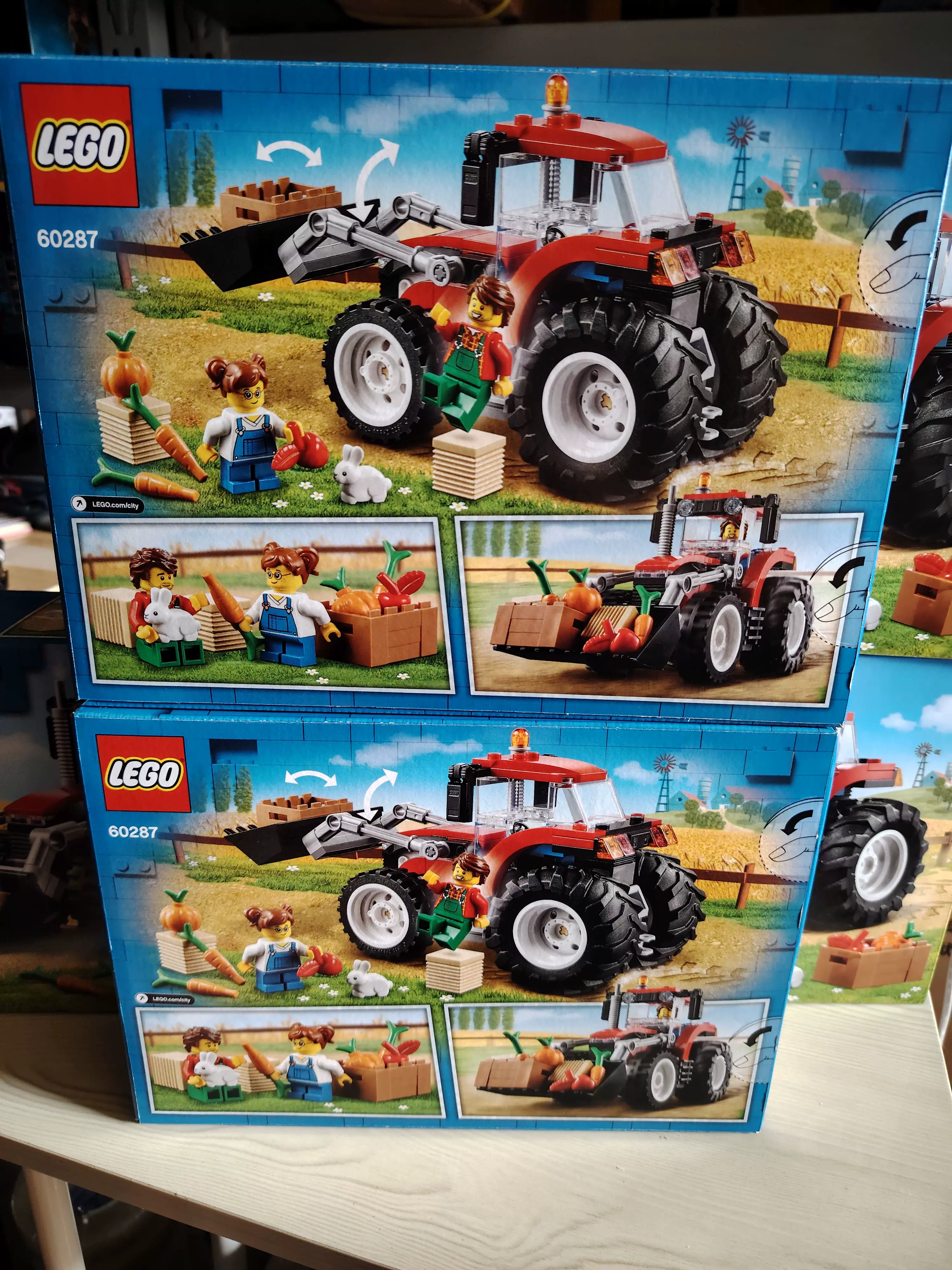 lego乐高60287城市系列推土机农场小白兔儿童小颗粒拼插积木玩具