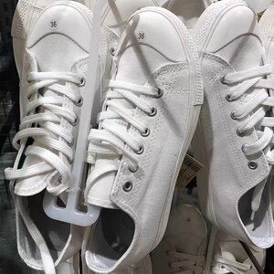 Karz Japanese MUJI small white shoes MUJI canvas shoes for men and women versatile low top sneakers casual board shoes
