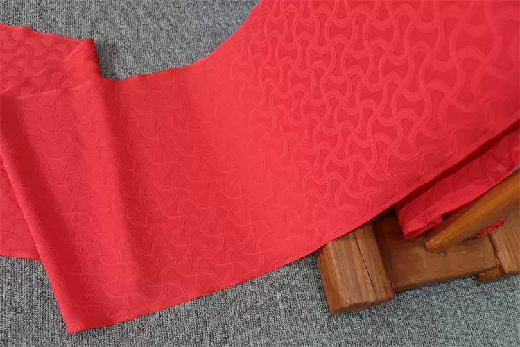 曲线颗粒立体寿光织玫瑰红羽尺 日本正绢反物旗袍汉服桑蚕丝布料-Taobao