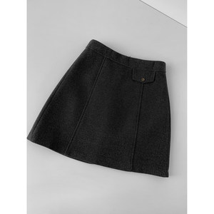 
Autumn and winter American retro sweet and cool versatile high-waisted slim simple skirt with safety pants and versatile inner DQ025