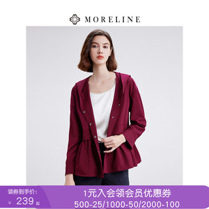 
Mulan hooded windbreaker jacket for women autumn casual sports style straight slimming simple high-waisted jacket