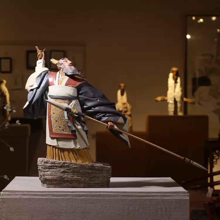 石湾公仔創意陶磁老人、鲁迅、風水弁公室装飾品 石湾公仔創意陶磁老人、鲁迅、風水弁公室装飾品