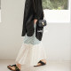 Weiyu large-size women's high-end skirt 2025 spring and autumn new long skirt loose casual lace splicing skirt
