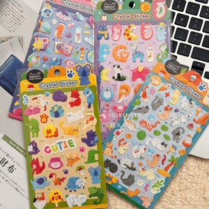 
Nekoni letter animal glue sticker hand account decoration material sticker soft cute mobile phone case DIY sticker