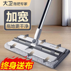 David Flat Mop with Cloth, Household Lazy Mop 2026 New Model, Large Mop for Dry and Wet Use