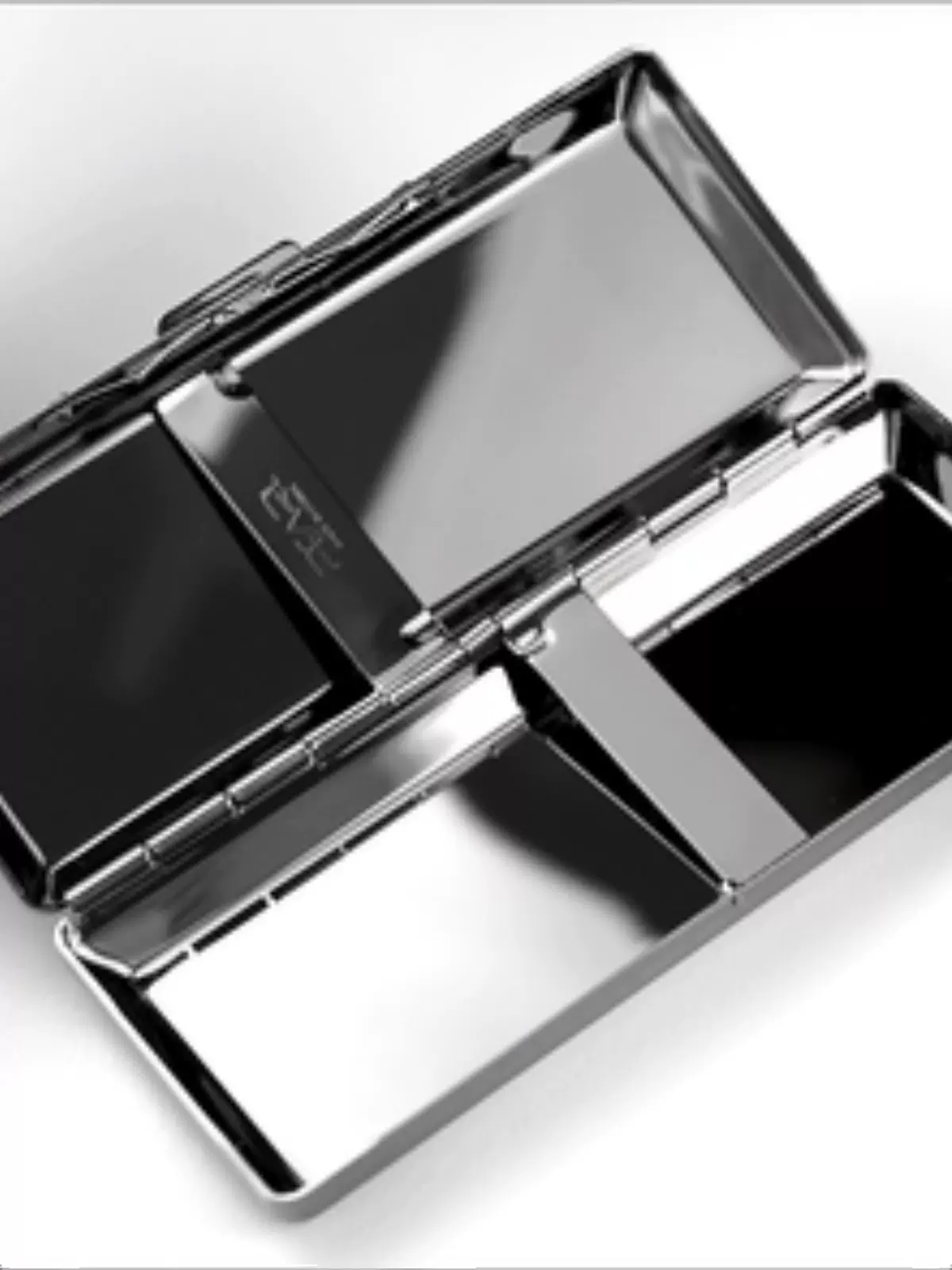 原装日本pearl坪田明珠珍珠黑色光面便携长条形烟盒100mm10支装