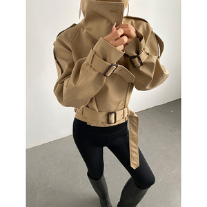 AcupStudio River Right Advanced Dual Dipping Short Tripstarian Women's temperament Simple and loose straight jacket