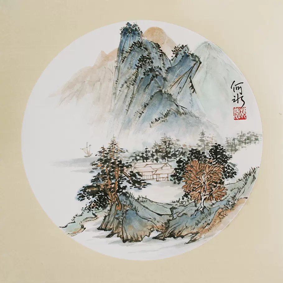 纯手绘国画兰花作品三尺斗方中式挂画水墨画宣纸原稿字画新中式