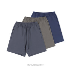 IDLT double-sided fabric profile mid-pants, loose three-dimensional cut shorts, European and American trendy casual men's basic style P22