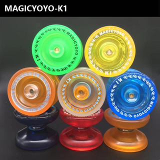 MAGICYOYO Yoyos lumineux réactif pour enfants, yo-yo phosphorescent pour débutants, yo-yos professionnels pour adultes, Magic Yoyo K1-Plus avec gant Yo Yo + sac + 12 cordes Yoyo + paire de moyeux