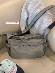 Chuqi LAOSHU Large Capacity Commuter Bag Casual Single-Shoulder Nylon Tote Bag Unisex Waterproof Sports Style Crossbody Bag