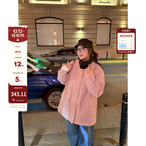 Lao Zhang and Xiao Pang PONGKIKI British holiday workwear quilted jacket women's large size winter loose versatile jacket