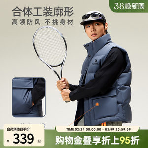 Camel Men's Down Vest Youth Winter Sleeveless Vest Couple Workwear Down Vest Women's Outerwear