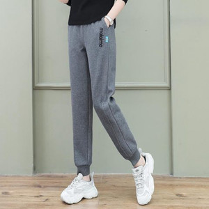 
Gray sweatpants women's autumn and summer 2026 new elastic high-waisted slim straight legs casual sweatpants harem pants