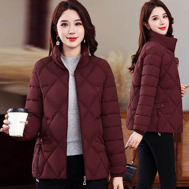 Waterproof middle-aged mother autumn and winter coat cotton coat fashionable thickened cotton jacket new style middle-aged and elderly women's winter down cotton jacket