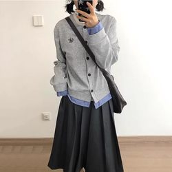 Wilderness Space Fake Two-Piece Plaid Cardigan Sweatshirt for Women 2025 New Spring and Autumn Casual Long-Sleeve Top Jacket for Women