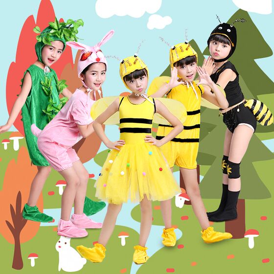 
Kindergarten 61 Animal Performance Costumes Children's Lost Little Ants Crossing the River Little Bees Big Tree Mouse Performance Costumes