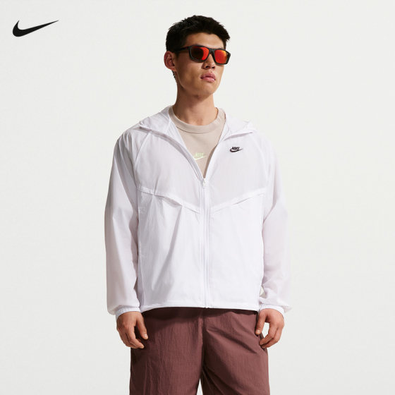 
NIKE Men's Unlined V-shaped Line Cardigan Jacket Casual Lightweight Skin Jacket IO9628-100