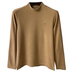 
Brand double-sided German velvet half turtleneck bottoming shirt for men in autumn and winter plus velvet thickened T-shirt for men with long sleeves to wear inside