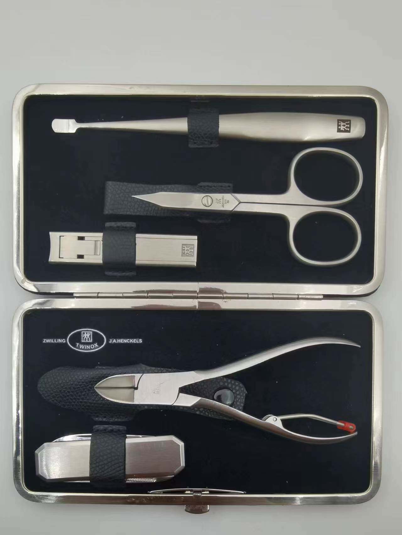 독일 ZWILLING 초박형 매미 손톱깎이 세트 5피스 매니큐어 세트 코 머리 깎기 스테인레스 스틸 도구 펜치-