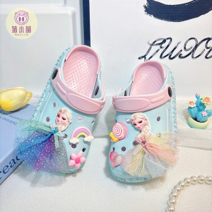
Princess Crocs Soft Soled Children's Summer Slippers Girls Girls Children's Non-Slip Can Be Weared Outside Kids Little Girls