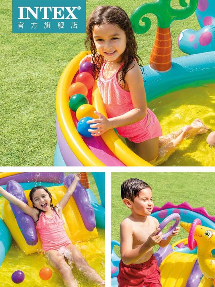 Intex Baby Shark Ocean Ball Pool - Indoor & Outdoor Inflatable Pool